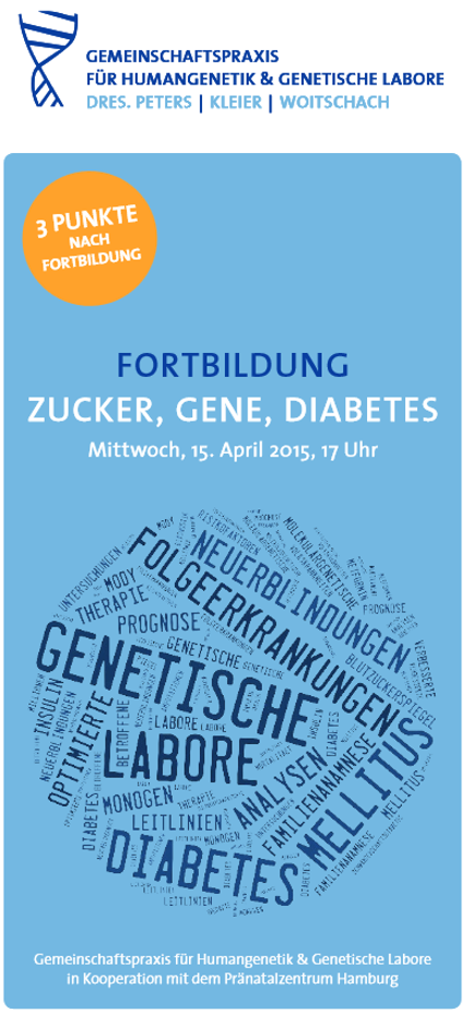15. April 2015: Diabetes-Fortbildung zum Thema "Zucker, Gene, Diabetes"