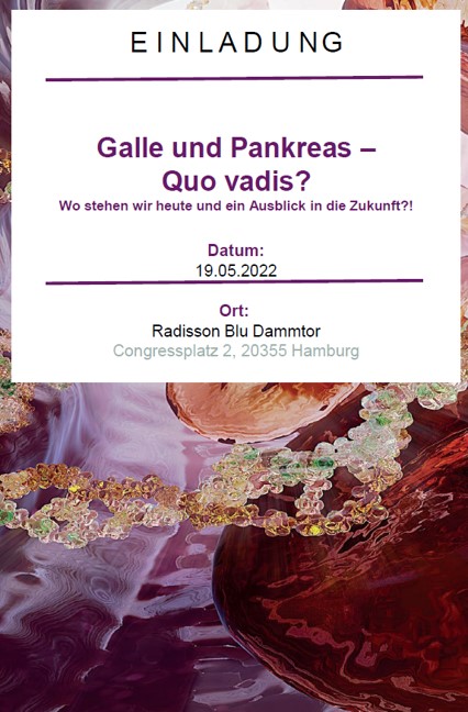 Veranstaltung am 19.05.2022:  "Galle und Pankreas – Quo vadis?"